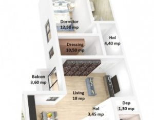 Apartament 3 camere, cu CF, parcare, zona Someseni, strada Traian Vuia
